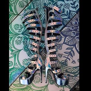 Current Mood KneeHigh Buckle Unicorn Boots